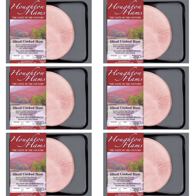 Houghton Hams Sliced Cooked Ham 6 x 550g wholesale catering ham