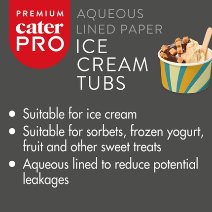 CaterPro Premium 40 Aqueous Lined Paper Ice Cream Tubs 2oz | Wholesale