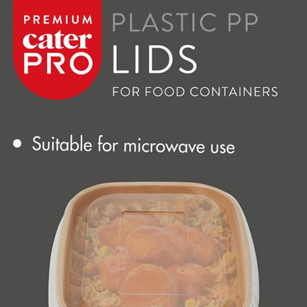 CaterPro Premium 50 PP Lids for Food Containers 500ml & 650ml | Wholesale