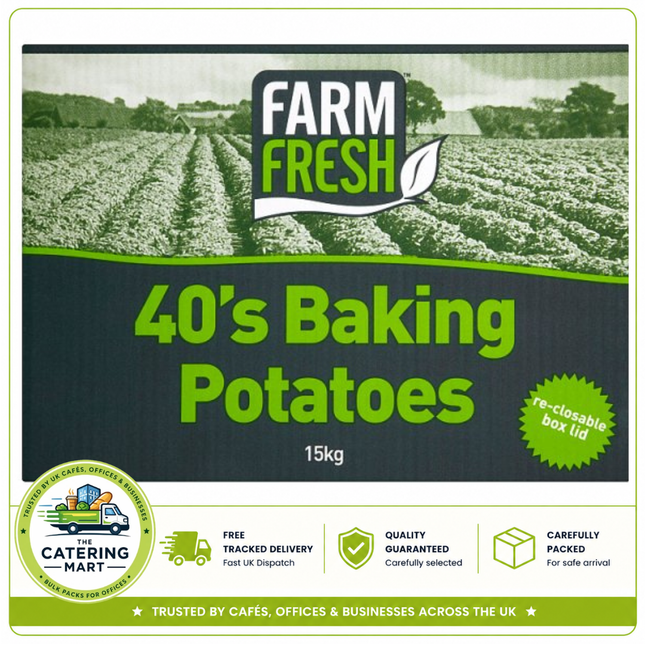 Farm Fresh 40's Baking Potatoes 15kg bulk wholesale sack for catering