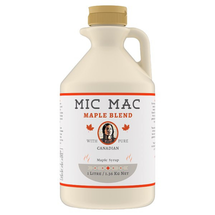 Mic Mac Maple Blend with Pure Canadian Maple Syrup 1 Litre bottle of smooth maple syrup blend for wholesale catering