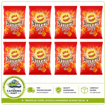 Hula Hoops Flavarings Spicy Crisps 8 x 90g bulk wholesale snack case