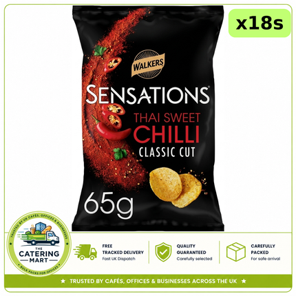 Walkers Sensations Thai Sweet Chilli Crisps 18 x 65g bulk wholesale crisps