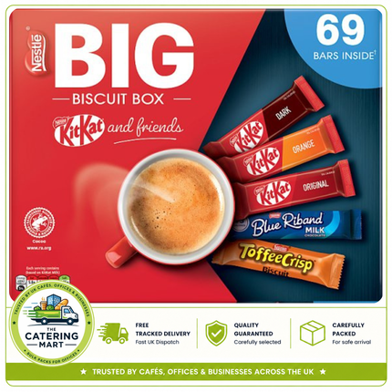 Nestlé KitKat and Friends Big Biscuit Box containing 69 assorted individually wrapped biscuits and treats in a 1.357kg box