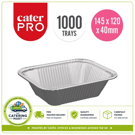 CaterPro 1000 small rectangular aluminium foil trays wholesale food packaging