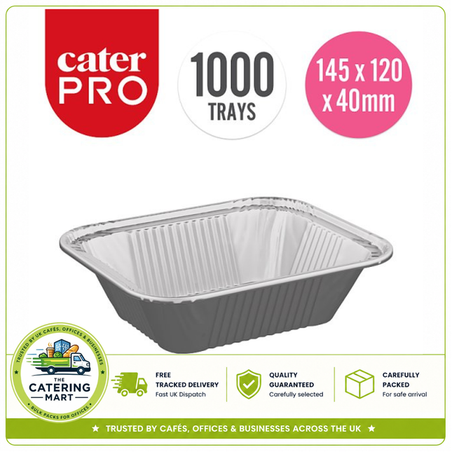 CaterPro 1000 small rectangular aluminium foil trays wholesale food packaging