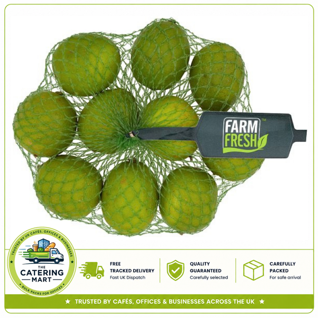 Farm Fresh Limes 10s containing 10 fresh whole limes for catering, cocktails, drinks and food preparation