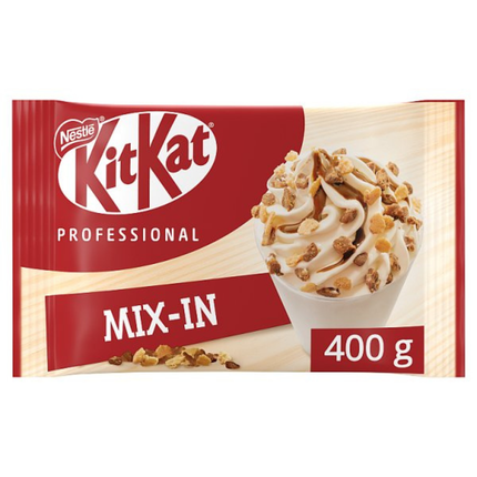 KitKat Professional Mix-In 400g catering pack of chocolate biscuit pieces for ice cream, milkshakes, sundaes, cakes and desserts
