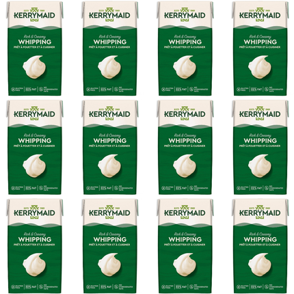 Kerrymaid Whipping UHT Cream wholesale case containing 12 x 1L cartons