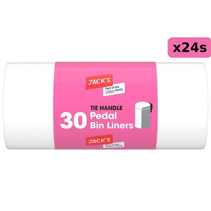 Jack's 24 x 30 Tie Handle Pedal Bin Liners 720 Bags