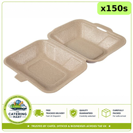2 x 75 HP2 INFINITY medium meal boxes, 150 reusable meal boxes for wholesale catering