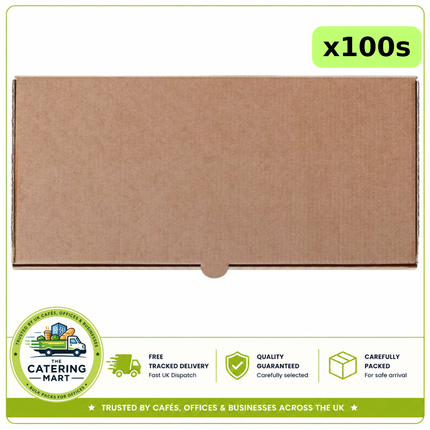 JR Foods large brown kraft Fish and Chips Boxes 100 pack for takeaway food packaging
