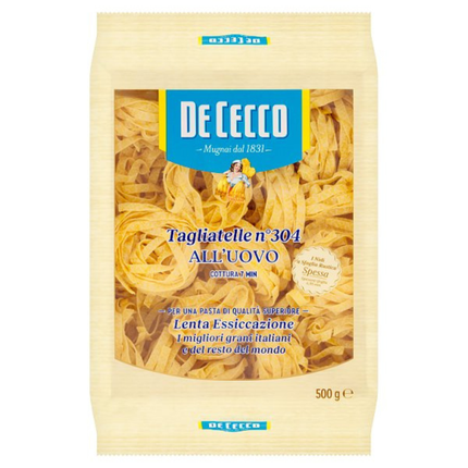 De Cecco Tagliatelle No.304 500g Italian ribbon pasta pack