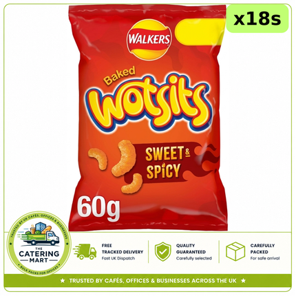 Walkers Wotsits Sweet & Spicy Crisps 18 x 60g bulk wholesale case