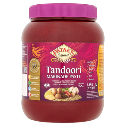 Patak's Original Tandoori Marinade Paste 2.5kg catering pack of aromatic tandoori marinade for chicken, meat, grilling, roasting and professional kitchens