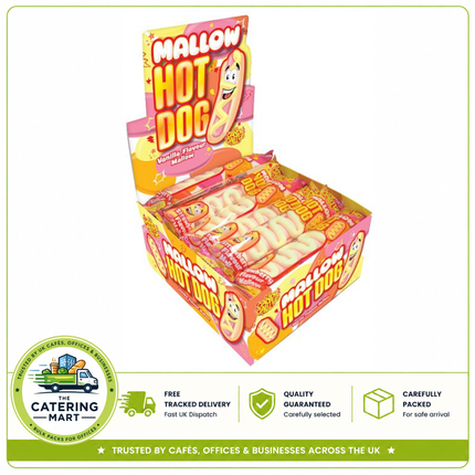The Candy Castle Crew Hot Dog Vanilla Flavour Mallow 24 x 22g wholesale pack