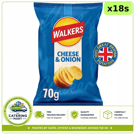 Walkers Cheese & Onion Sharing Crisps 18 x 70g wholesale case