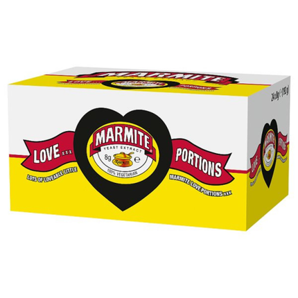 Marmite 24 x 8g individual portions, 192g pack of single-serve yeast extract spread for hotel breakfasts, cafés, restaurants and catering