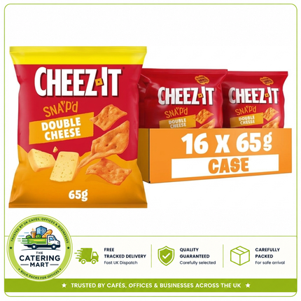 Cheez-It Double Cheese Thin & Crispy Baked Snacks 16 x 65g bulk wholesale case
