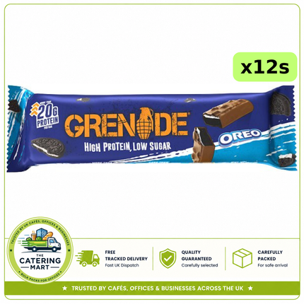 Grenade Oreo Milk Protein Bars wholesale case containing 12 x 60g individual protein bars