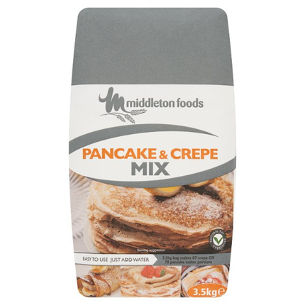 Middleton Foods Pancake & Crepe Mix 3.5kg catering bag of pancake and crêpe baking mix for cafés, restaurants and professional kitchens