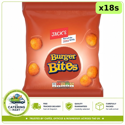 Jack's Burger Bites 18 x 60g bulk wholesale snacks case