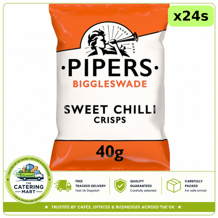 Pipers Biggleswade Sweet Chilli Crisps Grab Bag 24 x 40g bulk wholesale case