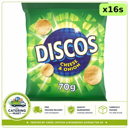 Discos Cheese & Onion Crisps 16 x 70g bulk wholesale case