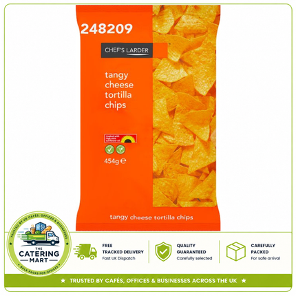 Chef's Larder Tangy Cheese Tortilla Chips 454g bulk wholesale tortilla chips