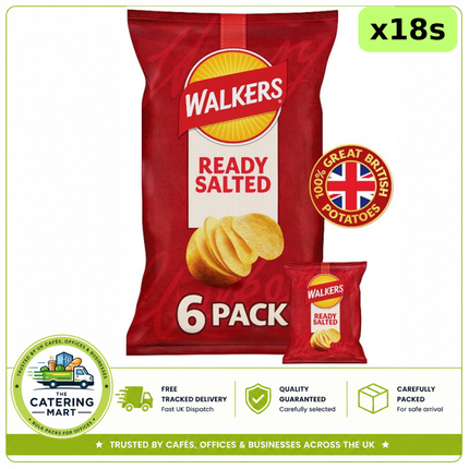 Walkers Ready Salted Multipack Crisps 18 x 150g wholesale case