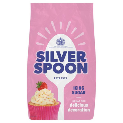 Silver Spoon British Icing Sugar 3kg wholesale catering pack of fine powdered sugar for baking and cake decoration
