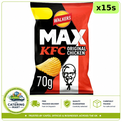 Walkers MAX KFC Original Chicken Crisps 15 x 70g bulk wholesale case