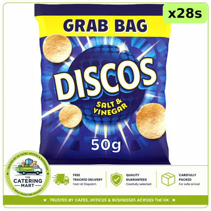 Discos Salt & Vinegar Grab Bag Crisps 28 x 50g bulk wholesale crisps