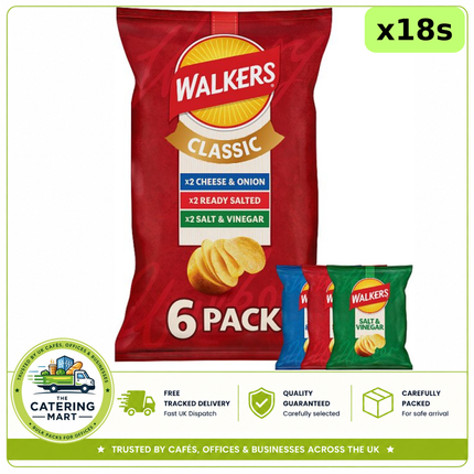 Walkers Classic Variety Multipack Crisps 18 x 150g bulk wholesale case