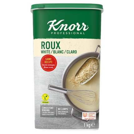 Knorr White Roux 1kg catering pack for preparing smooth white sauces, béchamel, cheese sauces, cream sauces and soups in professional kitchens