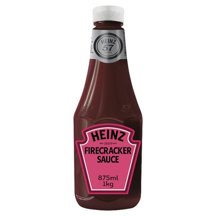 Heinz Firecracker Sauce 875ml foodservice pack of bold spicy sauce for burgers, chicken, wraps, sandwiches, chips and professional foodservice