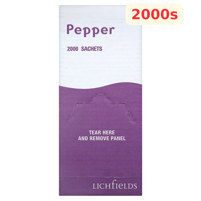 Lichfields Pepper 2000 individual sachets wholesale catering pack