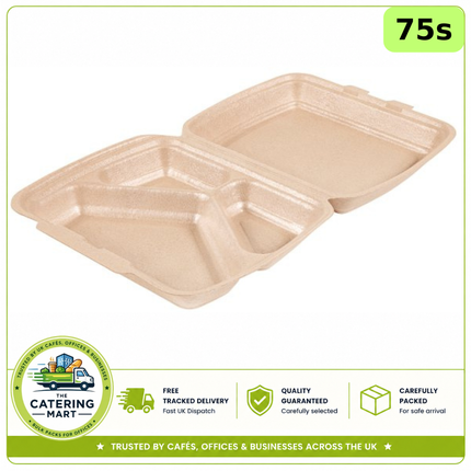 75 HP3/3 CAVITY INFINITY large meal boxes with three compartments for wholesale catering