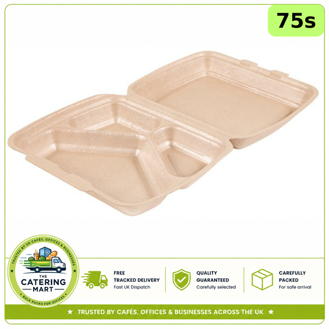75 HP3/3 CAVITY INFINITY large meal boxes with three compartments for wholesale catering