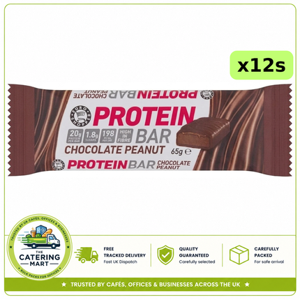 Euro Shopper Chocolate Peanut Protein Bar 12 x 65g bulk wholesale case