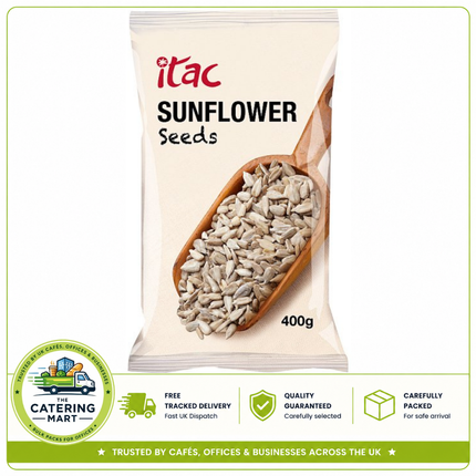 Itac Sunflower Seeds 400g pack of edible sunflower seeds for baking, bread making, salads, breakfast and catering