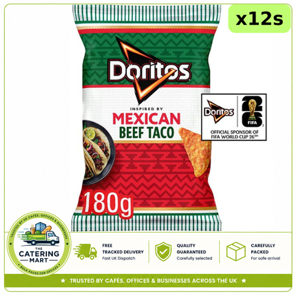 Doritos Mexican Beef Taco Tortilla Sharing Crisps 12 x 180g wholesale case