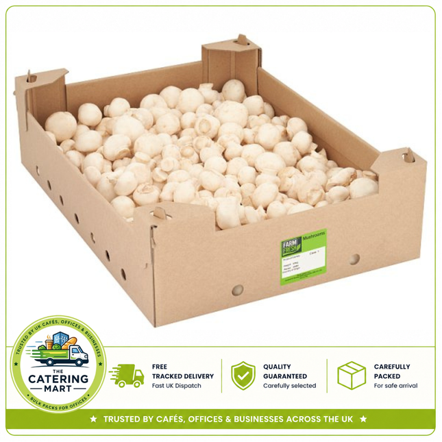 Farm Fresh Baby Button Mushrooms 2.5kg bulk wholesale fresh mushrooms for catering