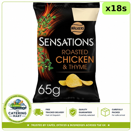 Walkers Sensations Chicken & Thyme Sharing Crisps wholesale case containing 18 x 65g packs