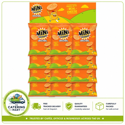 Jacob's Mini Cheddars Original Grab Bags 12 x 35g bulk wholesale snacks