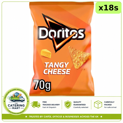 Doritos Tangy Cheese Tortilla Chips Crisps 18 x 70g bulk wholesale case