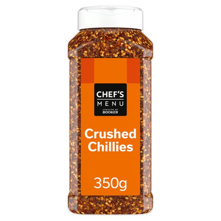 Chef's Menu Crushed Chillies 350g wholesale catering pack of dried crushed chilli flakes