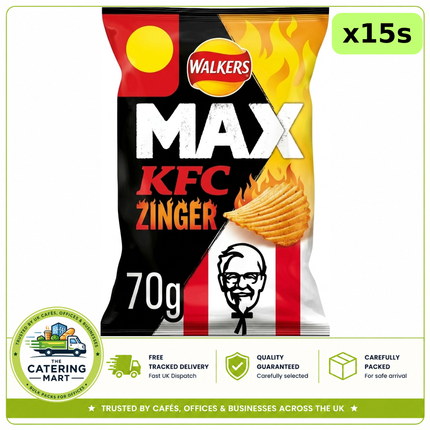 Walkers MAX KFC Zinger Chicken Crisps 15 x 70g bulk wholesale crisps