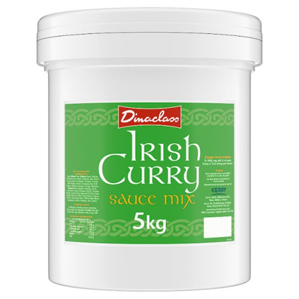 Dinaclass Irish Curry Sauce Mix 5kg catering pack for preparing Irish-style curry sauce for chicken, beef, pork, vegetables, chips and professional kitchens
