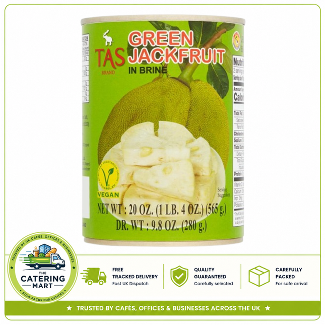 Tas Brand Green Jackfruit in Brine 565g wholesale catering can of tender green jackfruit pieces